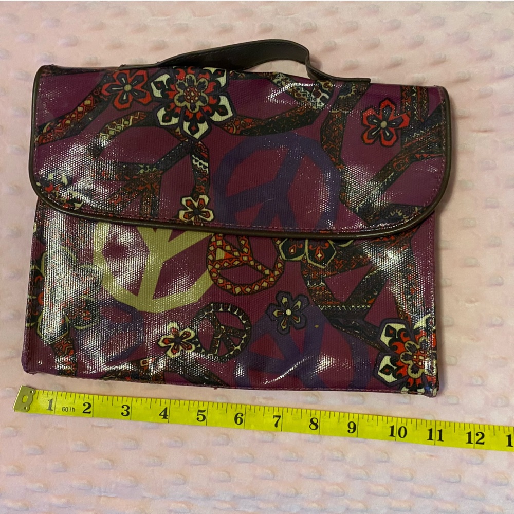 Vintage colorful top handle bag.